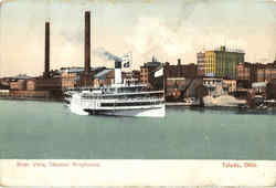 River View Steamer Greyhound Toledo, OH Postcard Postcard