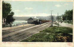 Railway Station Weirs Lake Winnipesaukee, NH Postcard Postcard