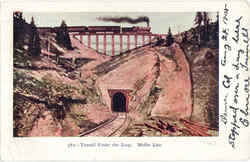 Tunnell Under The Loop Moffat Line Postcard