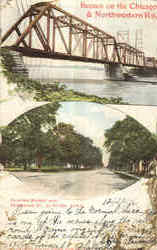 Scenes On The Chicago & Northwestern Ry Clinton, IA Postcard Postcard