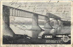 Bridge Over Ohio River Postcard