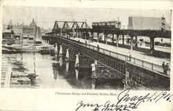 Charlestown Bridge And Elevated Boston, MA Postcard Postcard