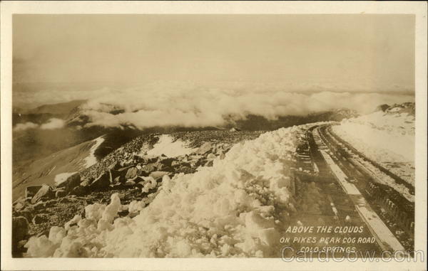 Above the Clouds on Pikes Peak Cog Road Colorado Springs