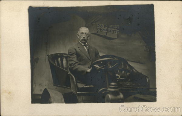 Portrait of Older Man in Automobile Cars