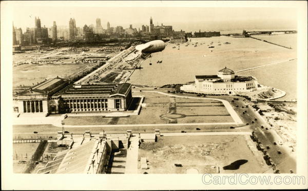 Bird's Eye View of Grant Park Showing the John G. Shedd Aquarium Chicago Illinois