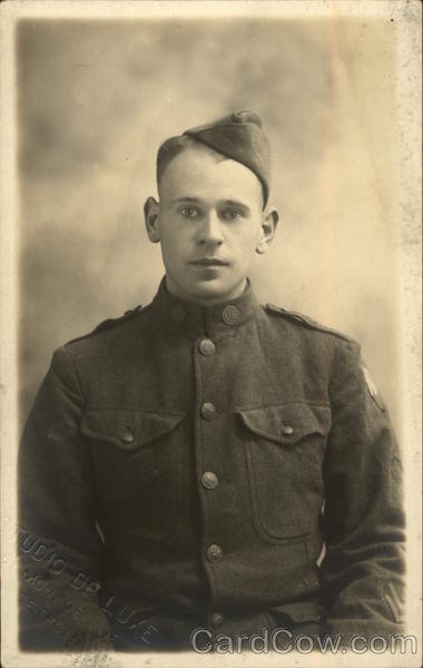 Portrait of a young man in uniform World War I
