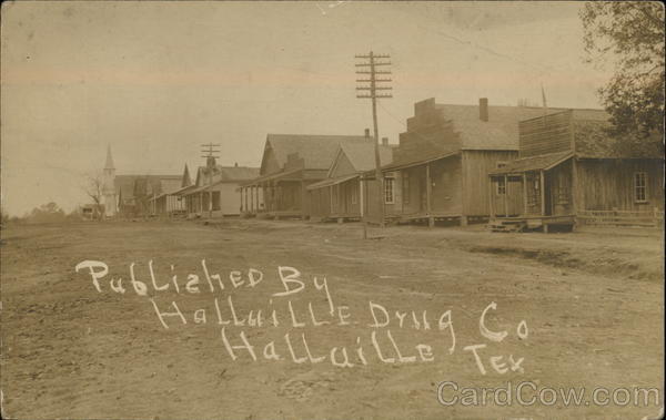 Early Frontier Street Scene - Hallsville? Texas