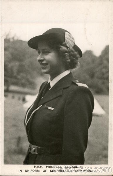 H.R.H. Princess Elizabeth in Uniform of Sea Ranger Commodore