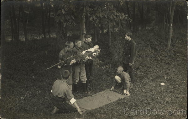 Boy Scouts Training in First Aid
