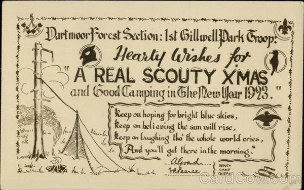 Darlmoor Forest Section: 1st Gillwell Park Troop: Hearty Wishes for A Real Scouty Xmas