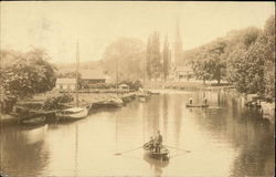 Boating on the River Thorpe St Andrew, Suffolk England Postcard Postcard