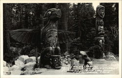 Totem Poles Used in Rose Marie Motion Picture Postcard