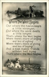 Where the West Begins Postcard
