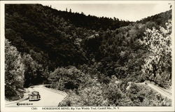 Horseshoe Bend, Rip Van Winkle Trail Postcard