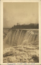 Niagara Falls From Top of Falls New York Postcard Postcard