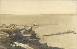 Prudence Island, Light House Postcard