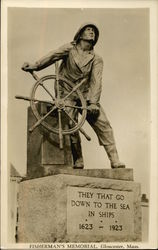 Fisherman's Memorial Gloucester, MA Postcard Postcard