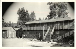 Hall's Cafe and Motel Big Bear Lake, CA Postcard Postcard