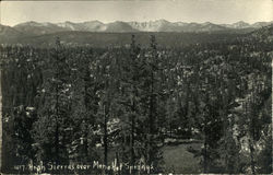High Sierras over Mono Hot Springs California Postcard Postcard