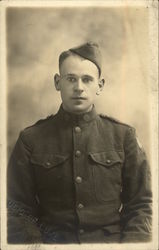 Portrait of a young man in uniform Postcard