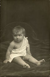 Studio portrait of a baby, 1912 Postcard