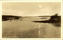 Moonlight at Sebago Lake Maine Postcard 