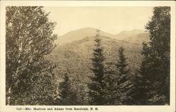 Mts. Madison and Adams from Randolph, N.H New Hampshire Postcard Postcard