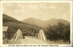 Mts. Adams and Madison from Start of Mt. Washington Carriage Road Postcard