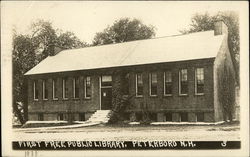 First Free Public Library Peterborough, NH Postcard Postcard