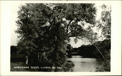 Scenic View of Sheyenne River Lisbon, ND Postcard Postcard