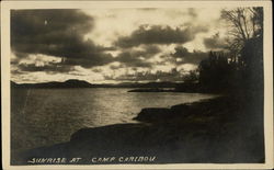 Sunrise at Camp Caribou Winslow, ME Postcard Postcard