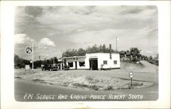 P.M. Service and Cabins Prince Albert South Postcard