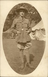 Portrait of Boy Scout Postcard