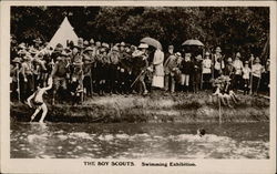 The Boy Scouts. Swimming Exhibition Postcard Postcard