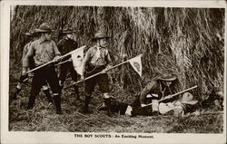 The Boy Scouts, An Exciting Moment Postcard