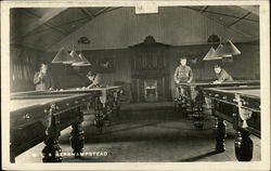 Boy Scouts Playing Pool Postcard