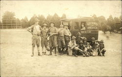 Boy Scouts gather around the Troop truck at camp St. Louis, MO Postcard Postcard