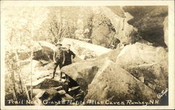 Trail Near Giant's Profile, Polar Caves Rumney, NH Postcard Postcard