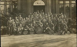 Boy Scout Troop, Band, YMCA Postcard