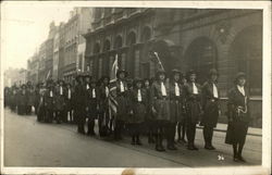 Girl Guides Parade Sun Fire & Life Office Building London, England Postcard Postcard