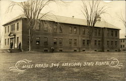 Male Wards 3 & 4, Harrisburg State Hospital Postcard