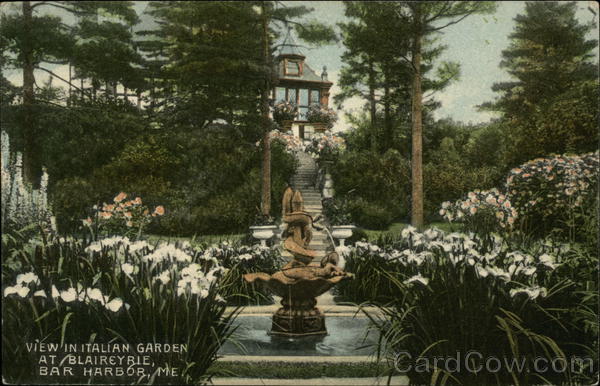 View in Italian Garden at Blairerie Bar Harbor Maine