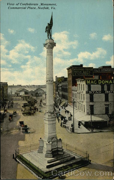 Confederate Monument, Commercial Place Norfolk Virginia