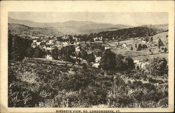 Bird's Eye View of Town South Londonderry Vermont