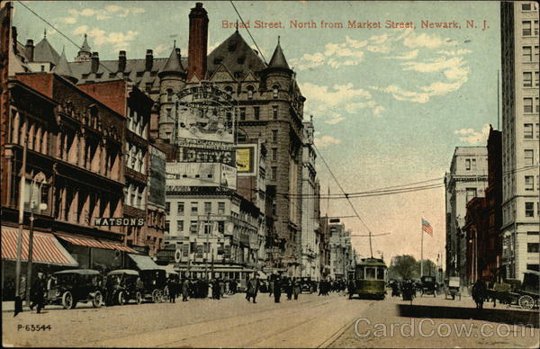 Broad Street North from Market Street Newark New Jersey