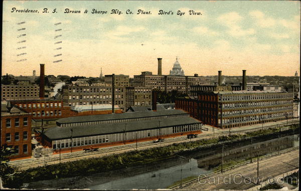 Bird's Eye View of Brown & Sharpe Mfg Co Plant Providence Rhode Island