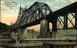 Wabash Bridge, Crossing the Ohio River at Mingo Junction Postcard Postcard