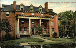 Eastman Memorial at East Greenwich Academy Postcard