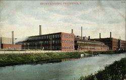 View of Brown & Sharps across the Water Postcard
