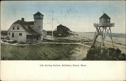 Life Saving Station Salisbury Beach, MA Postcard Postcard